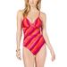 LAUREN Ralph Lauren Painted Tummy-Control One-Piece Swimsuit, Pink, 10