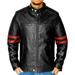 NomiLeather lambskin leather jacket men â€“ black leather jacket and leather jackets for men (Red - Small)
