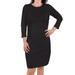 Touched by Nature Womens Organic Cotton Dress, Black Long-Sleeve, Large