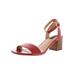 Aqua Womens Carly Leather Block Heel Heels