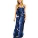 Lumento Women Maxi Dress Sleeveless Sexy Tie Dye Long Dress Casual Loose Beach Sundress Fashion Side Split Long Dress Boho Strappy Sun Dress