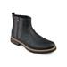 Vance Co. Mens Pratt Leather Almond Toe Ankle Chelsea Boots, Black, Size 11.0