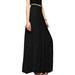 Retro Slim Fit Skirt For Women High Waist Stretchy Double Lace Layer Chiffon Maxi Long Skirt Summer Boho Wrap Long Beach Holiday Maxi Skirt Dress Black M