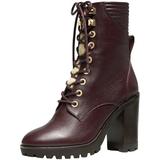MICHAEL Michael Kors Womens Bastian Leather Stacked Dress Boots