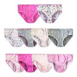 Jessica Simpson Girls Underwear Set Variety 10 Pack Kids Panties Hipster Briefs