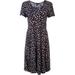 Sami & Jo Womens Confetti Midi Short Sleeve Dress