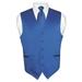 Men's Dress Vest & NeckTie Solid Color Neck Tie Set for Suit or Tuxedo