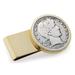 UPM Global 13199 Silver Barber Half Dollar Stainless Steel Goldtone Coin Money Clip