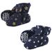 Hudson Baby Unisex Baby Quilted Booties, Metallic Stars, 6-12 Months