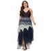 Ever-Pretty Glitter A-Line Wedding Guest Dresses for Women 212B2 Navy Blue US18