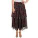 Lauren Ralph Lauren Womens Tiered Paisley Midi Skirt