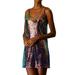 Allegra K Women's Glitter Sparkle Adjustable Strap Mini Sequin Dress