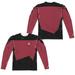 Star Trek - Tng Command Uniform (Front/Back Print) - Regular Fit Long Sleeve Shirt - Large