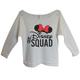 Womens Disney 3/4 Sleeve â€œ#Disney Squad" Disney World Sweat Shirt Gift Medium, Beige