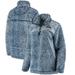 UConn Huskies Women's Sherpa Super Soft Quarter Zip Pullover Jacket - Navy
