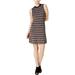 Bar Iii Womens Printed Mock-Neck Sweater Dress