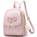 Girls Bowknot Fashion Backpack Cute Leather Backpack Mini Backpack Purse for Women Satchel School Bags Casual Travel Daypacks