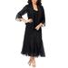 R&M Richards Women's Plus Size Beaded Jacket Dress - Mother of the Bride Dresses, 18W Black