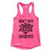 Womens Flowy Tank Top â€œDon't Hate Meditate" Namaste Tank Top Gift X-Large, Hot Pink