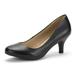 Dream Pairs Women Bridal Slip On Wedding Shoes Party Dress Low Heel Pumps Shoes Luvly Black/Pu Size 7
