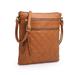 POPPY Quilted Crossbody Bag Multiple Pockets Shoulder Purse Faux Leather Lightweight Messenger Handbags