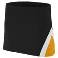 Augusta Ladies Cheer Flex Skirt 9205 Black/White/Metallic Silver S