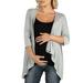 24seven Comfort Apparel Elbow Length Sleeve Maternity Open Cardigan, M011303, Made in USA