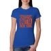 Straight Outta New York NYM Fan Fantasy Baseball Fans Womens Sports Slim Fit Junior Tee, Royal, 2XL