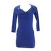 ANALILI Women's 3/4 Sleeve Cowl Neck Dress 1074W31 X-Small Neon Blue