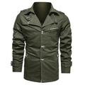 Mens Warm Winter Coat Button Up Tactical Military Jackets Combat Outdoor Hooded