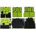 Petra Roc LBPJ6IN1-C3-5X Lime & Black Two Tone Waterproof 6-In-1 Parka Jacket Ansi Class 3 Light Weight Outer Jacket & Thermal Inner Inner Jacket Removable Hood, 5X