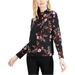 Maison Jules Womens Floral Pullover Blouse