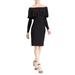 Lauren Ralph Lauren Women's Ruffled Off-The-Shoulder Jersey Dress (4, Black)