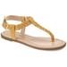 Brinley Co. Womens Braided T-strap Sandal