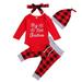 HUJUKULUDUSU Baby Boy Girl Christmas Outfits 4Pcs