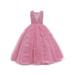 Girls Party Bridesmaid Long Maxi Dress Little Girls Sleevless Dress Lace Bow Flower Dresses Wedding Gown Formal Dresses For Kids Children Clothes