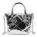 Winnereco Women Pure Zipper Patent Leather Shoulder Handbags Messenger Tote/Silver