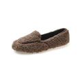 Avamo Women Fur Lined Loafers Comfort Flat Shoes Moccasins Winter Casual Shoes Slip On