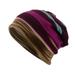 QunButy Hats for Men Unisex Stripe Print Scarf Beanie Cap Casaul Outdoor Convertible Windproof Hats