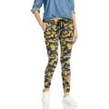 Cover Girl Junior's Pull On Camo Solid Mid Rise String Jogger Fit Sporty Active, Yellow Camouflage, 1