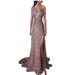 Slantway Plus Size Prom Cocktail Formal Dress For Women Strapless Fishtail Ball Prom Gown Bridesmaid Wedding Split Bodycon Dress Party Cocktail Sequin Sparkly Long Maxi Dress Rose Gold M