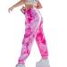 Aunavey Women Tie Dye Sweatpants Drawstring Waist Pocket Active Pants Casual Sport Fitness Active Pants Trousers