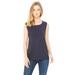 The Bella + Canvas Ladies Flowy Scoop Muscle Tank Top - MIDNIGHT - 2XL
