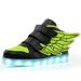 Led Light Up Hi-Top Shoes with Wing Usb Rechargeable Flashing Sneakers for Toddlers Kids Boys Girls New