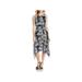 Karen Kane Womens Botanical Print A-Line Midi Dress