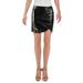 BB Dakota Womens Faux Patent Leather Lined Mini Skirt