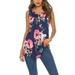S-2XL Women Sleeveless Floral Print Tunic Ladies Casual Tops Blouses Bohemia T-Shirt Summer Beach Loose Shirt