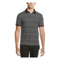 DKNY Mens Striped Collared Polo Shirt