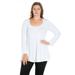 24seven Comfort Apparel Long Sleeve Swing Plus Size Tunic Top