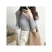 Fashion Knitted Sweaters for Women Winter Casual Slim Fit V-Neck T-Shirt Long Sleeve Sweat Pullover Tops